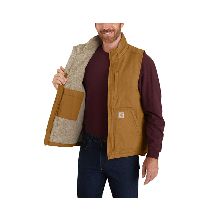 Carhartt 104277 Loose Fit Washed Duck Sherpa béléses mellény | CoolGear.hu