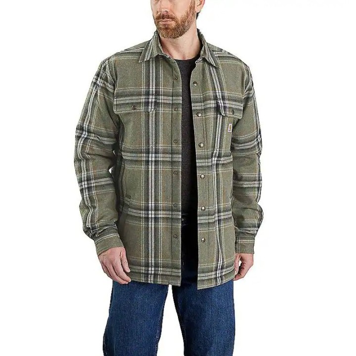 Carhartt 105430 Relaxed Fit sherpa béléses flanel kabát | CoolGear.hu
