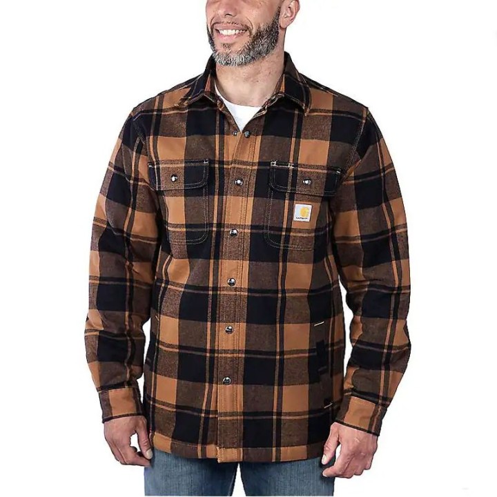 Carhartt 105939 Relaxed Fit sherpa béléses flanel kabát | CoolGear.hu
