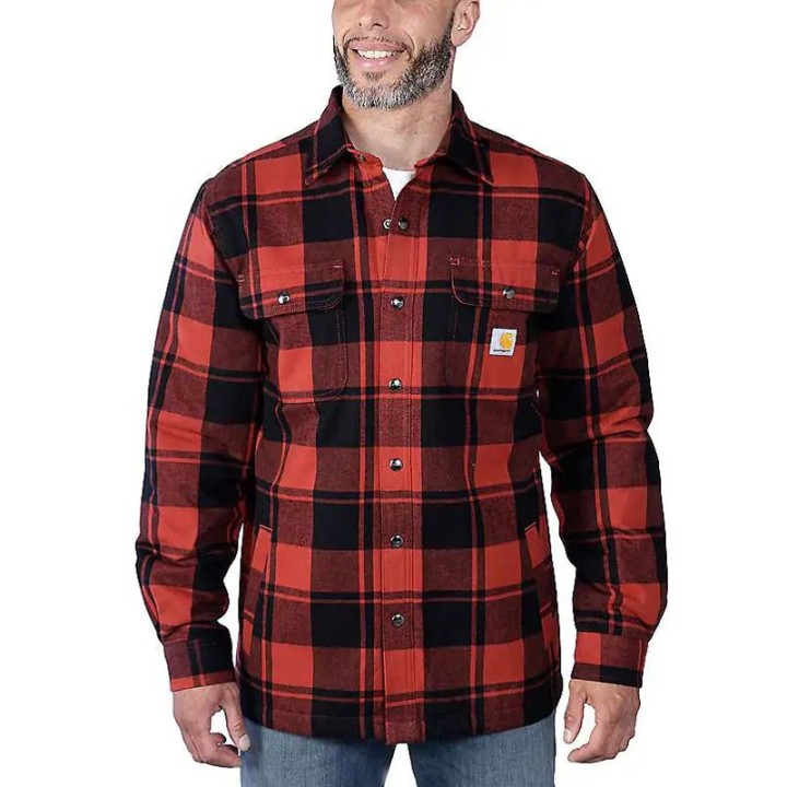 Carhartt 105939 Relaxed Fit sherpa béléses flanel kabát | CoolGear.hu